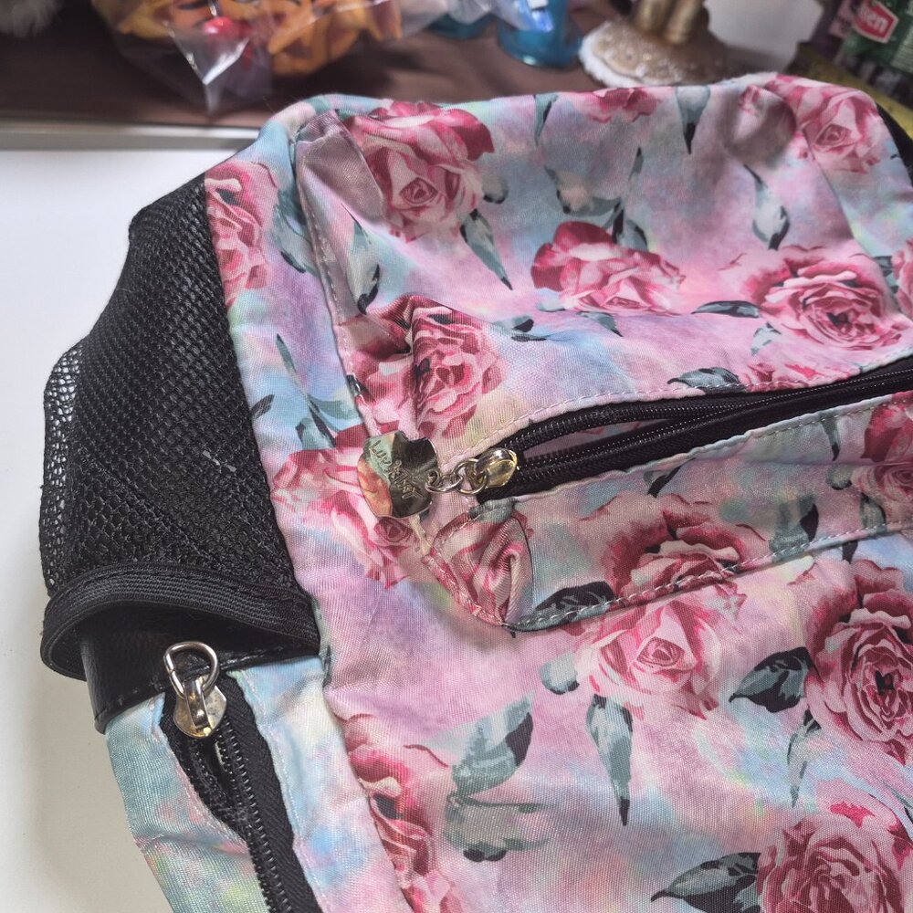 LUV Betsey by Betsey Johnson pink floral backpack - Picture 6 of 12